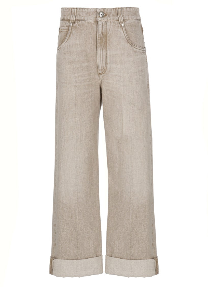 Brunello Cucinelli Cotton Palazzo Jeans