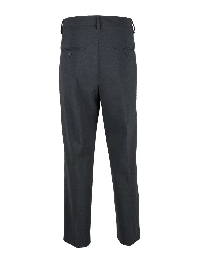 Dondup Nima Tapered Trousers With Smooth Blend Fabric And Tailored Fit