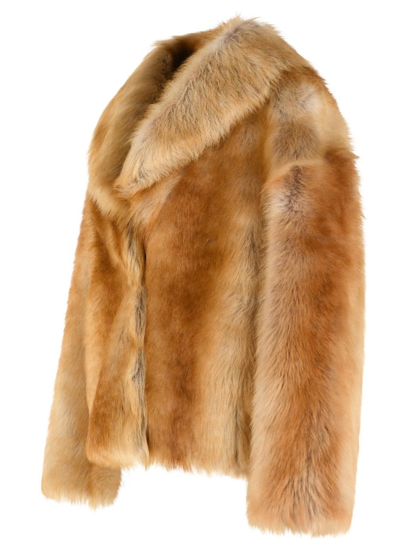 Salvatore Santoro Brown Sheepskin Fur Short Jacket