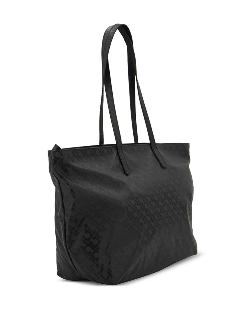 Gherardini Gray Shopper Bag With Embossed Pattern