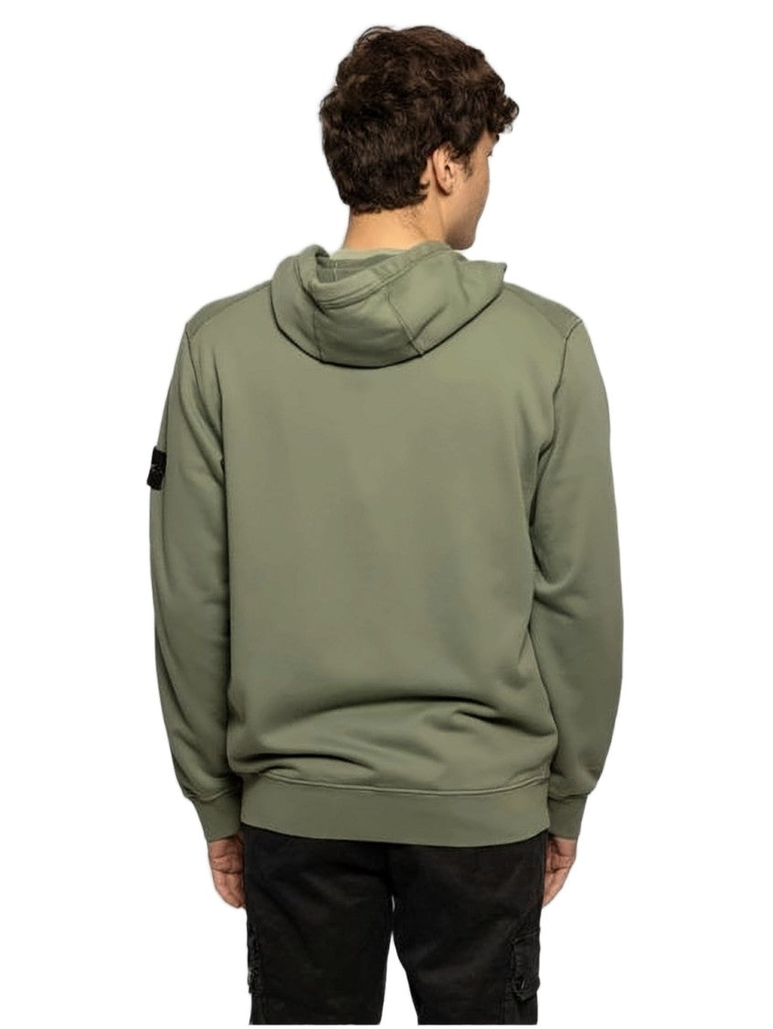 Stone Island Relaxed Fit Zip-Up Hoodie With Distinctive Patch