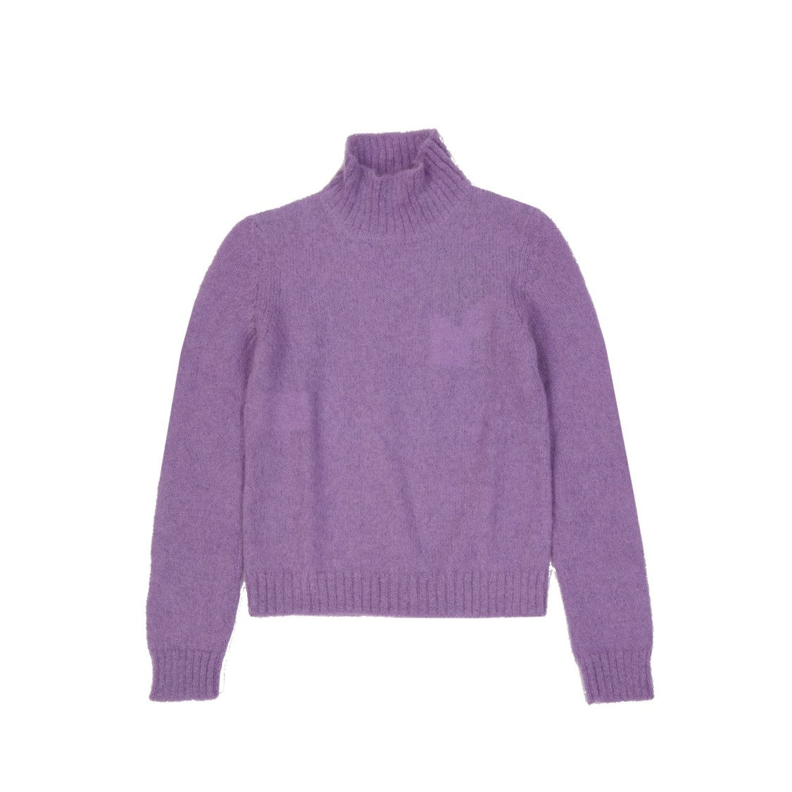 Alberta Ferretti Ribbed Turtleneck Mohair Knit Sweater