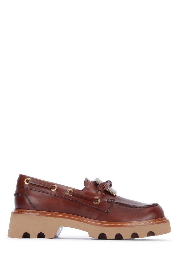 Roger Vivier Rich Brown Leather Loafers