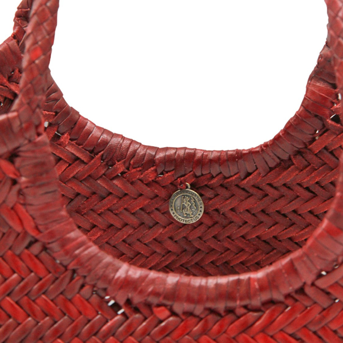Dragon Diffusion Woven Red Leather Nantucket Big Tote Bag