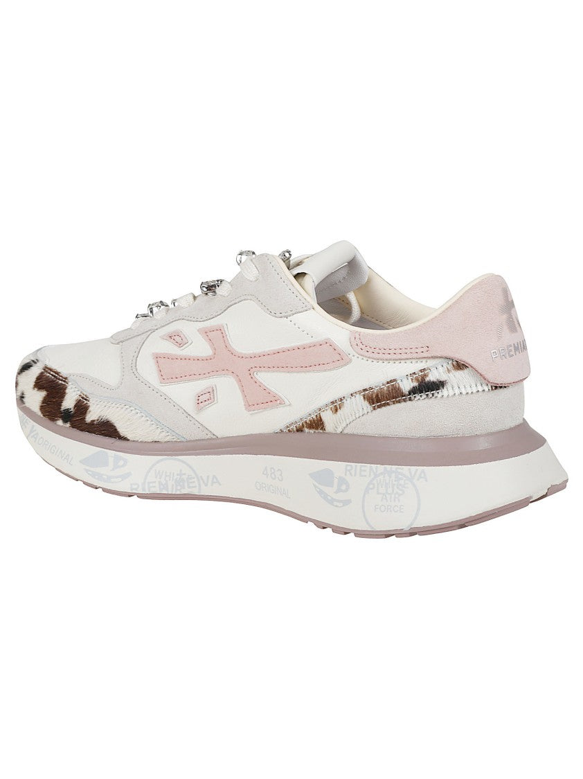 Premiata Lauryn Animal Print Calf Leather Sneakers