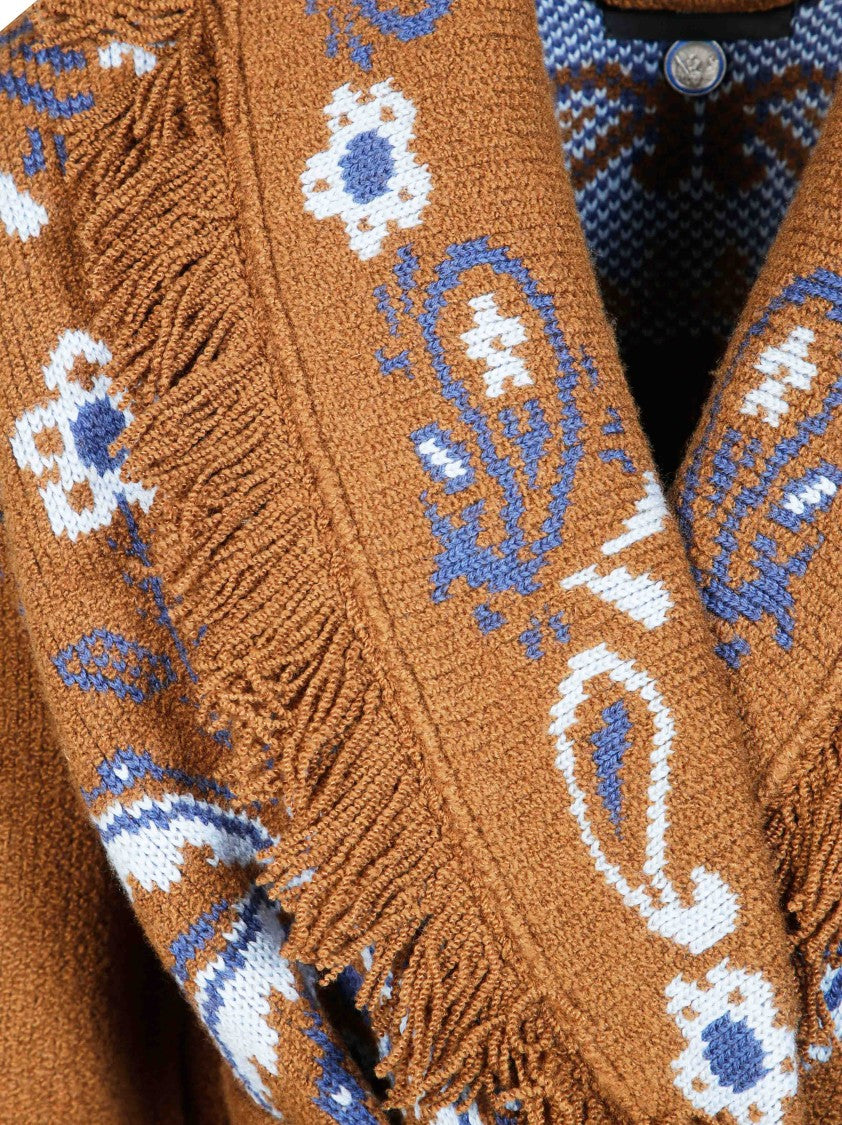 Alanui Island Roots Foulard Patterned Fringe Cardigan