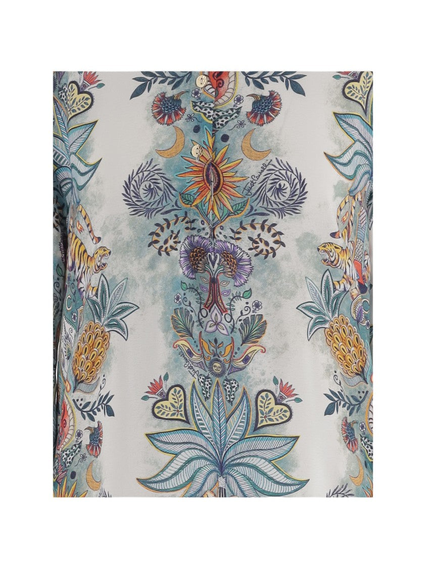 Just Cavalli Viscose Shirt With Intricate Botanical Print