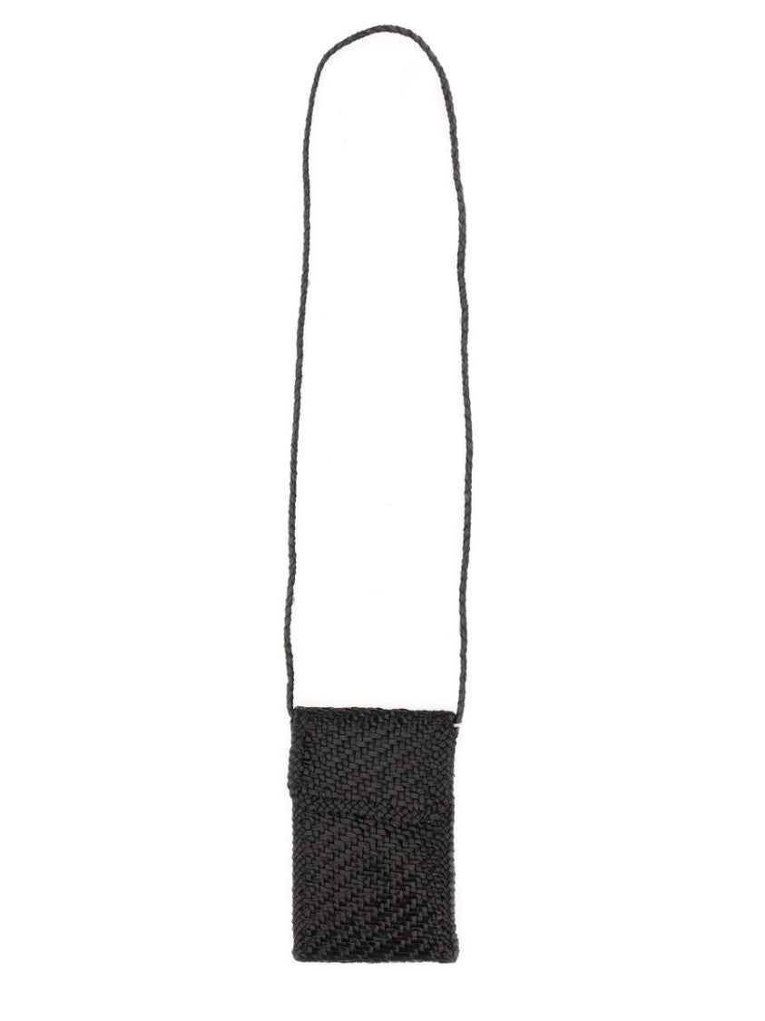 Dragon Diffusion Rectangular Braided Leather Crossbody Bag