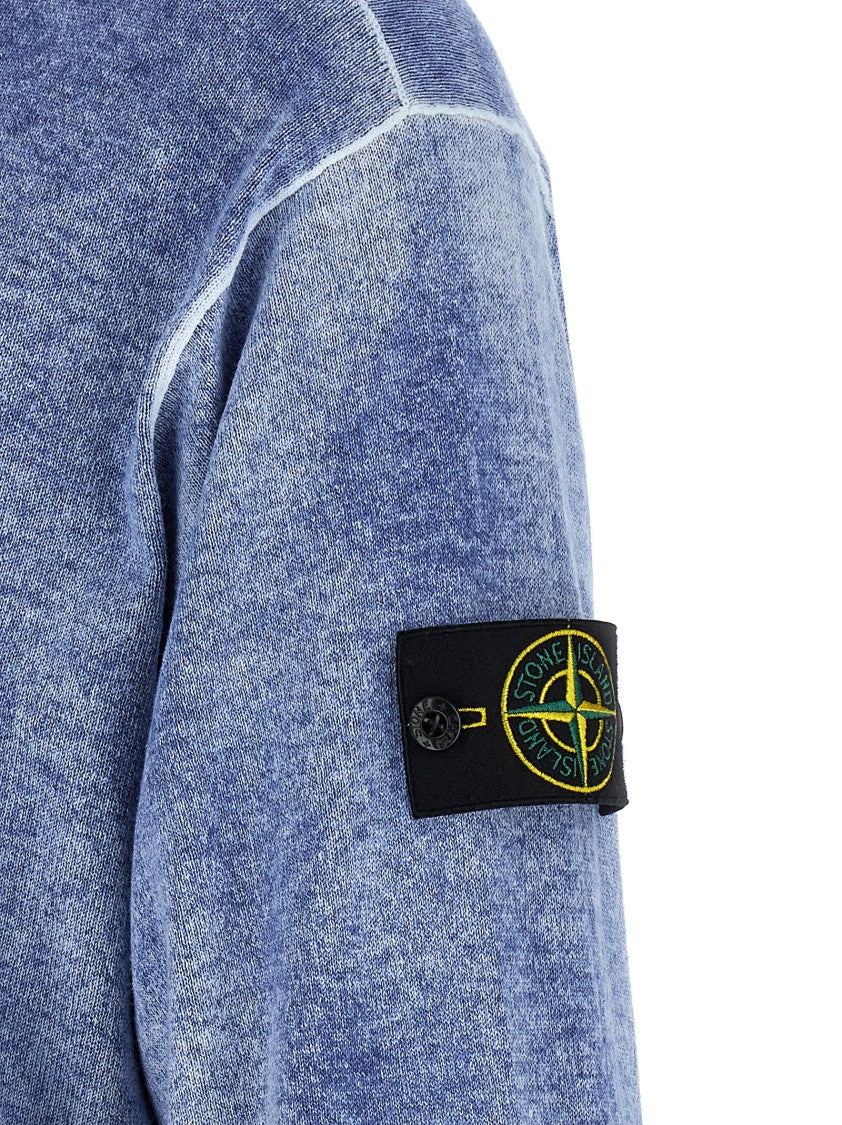 Stone Island Melange Cotton Crew Neck Sweater