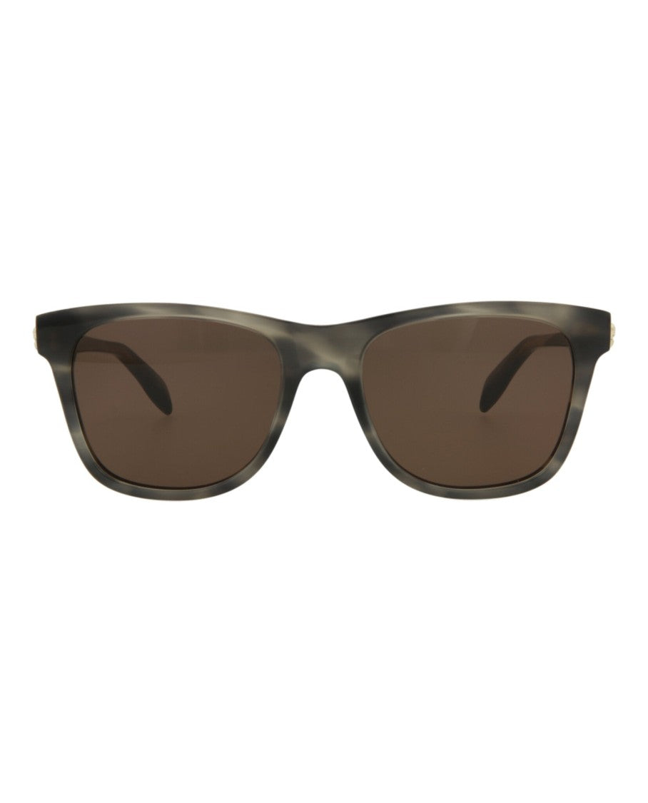 Alexander Mcqueen Square-Frame Acetate Sunglasses With Saddle Nose Bridge