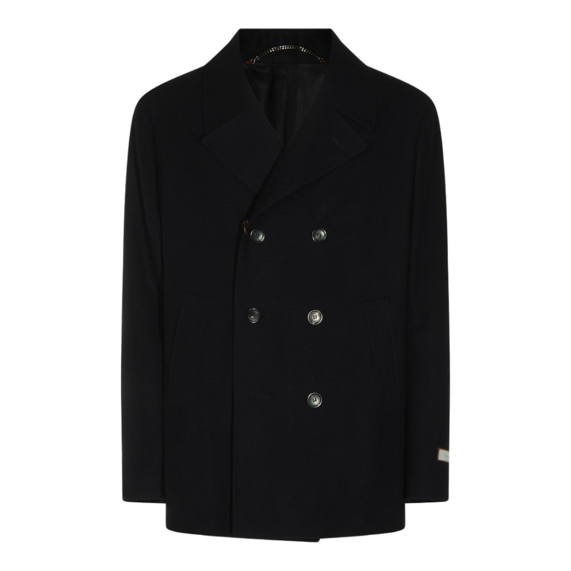 Canali Double-Breasted Peacoat With Wide Lapels And Timeless Design