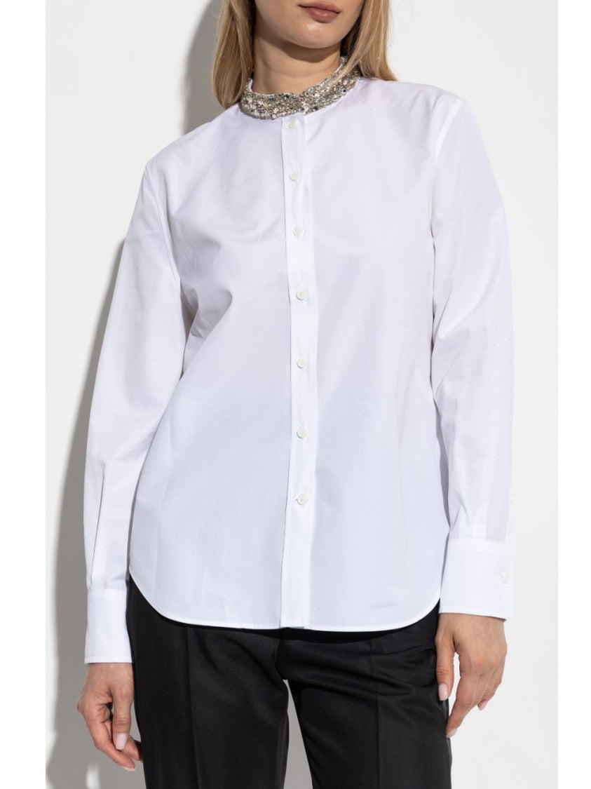 Alexander Mcqueen Structured White Button-Down Shirt