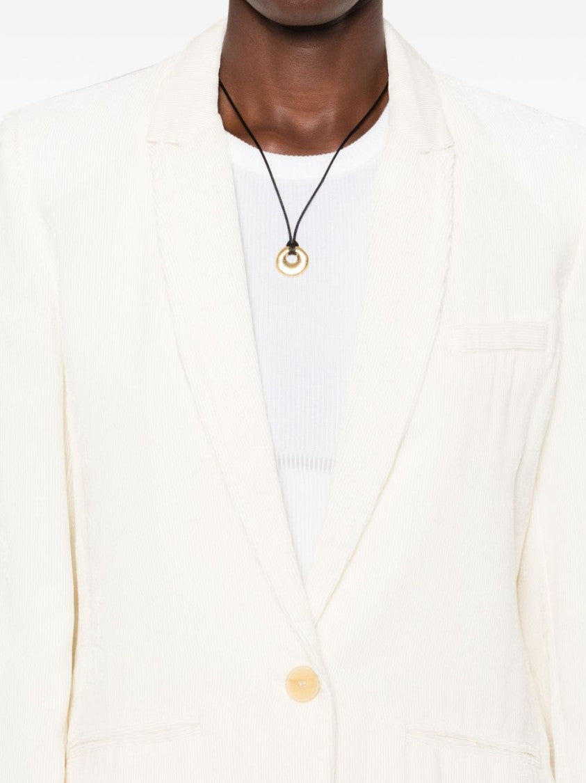 Forte Forte White Jacket With Notched Lapel