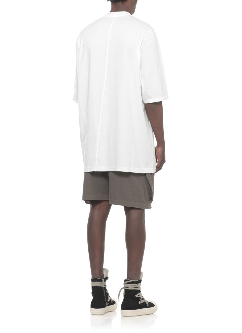 Drkshdw By Rick Owens White Jumbo Printed Cotton T-Shirt
