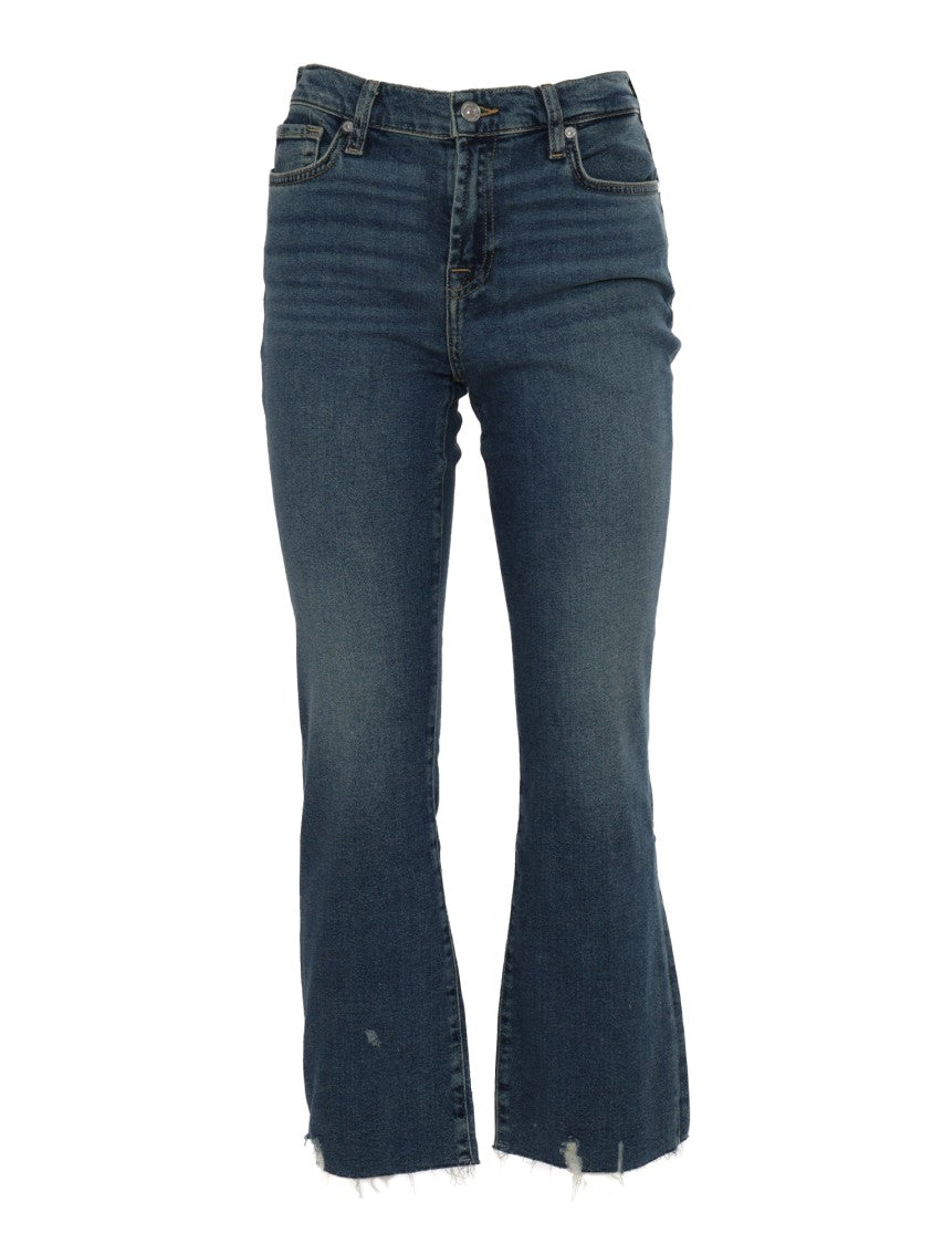 7 For All Mankind Flared Ankle-Length Jeans