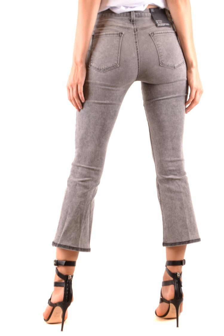 J Brand Cropped Grey Jeans With Flared Leg