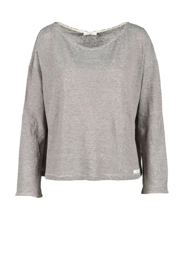 Balia 8.22 Brown/Beige Linen Cotton Sweater