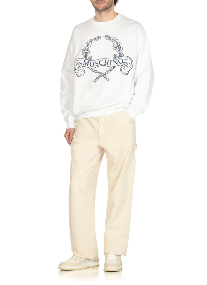 Moschino White Cotton Sweatshirt