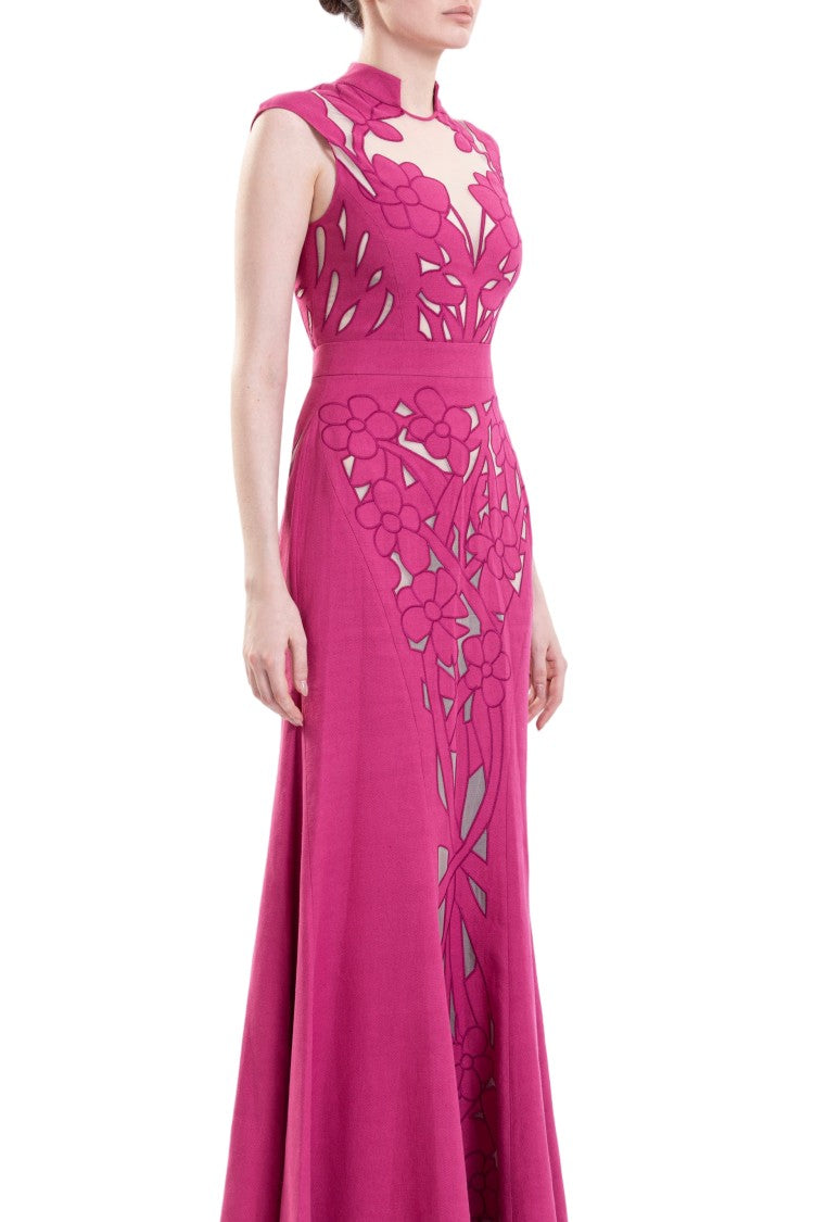 Saiid Kobeisy Cut-Out Linen Dress