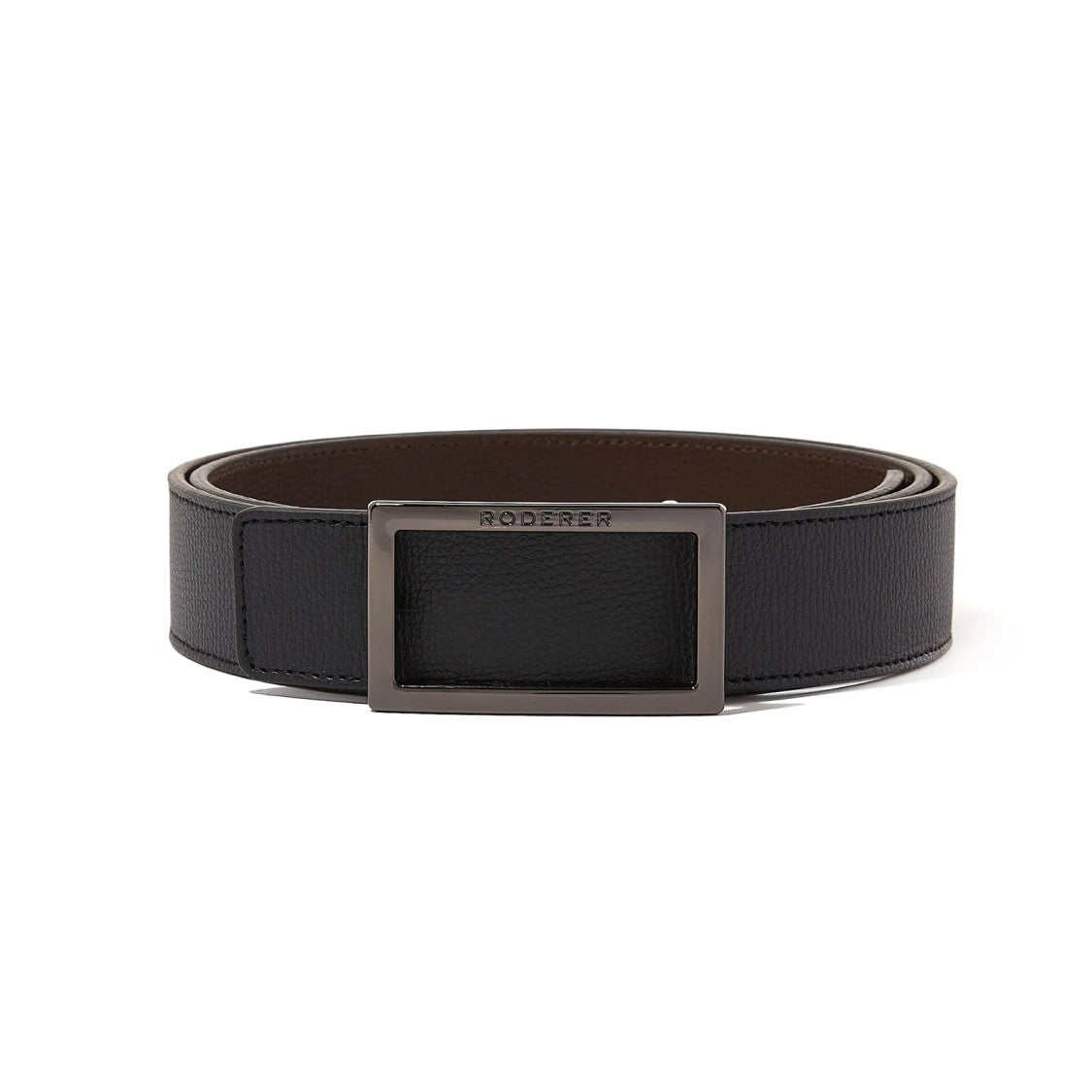 Roderer Ace Reversible Belt - Italian Leather Black