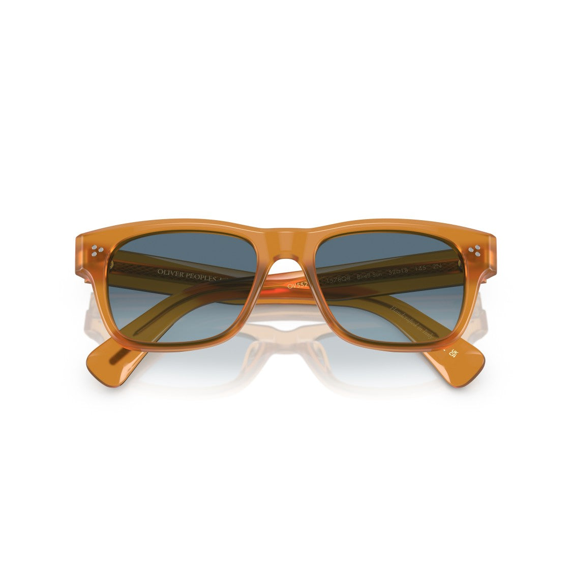 Oliver Peoples 0Ov5524su Translucent Amber Acetate Sunglasses With Gradient Blue Lenses
