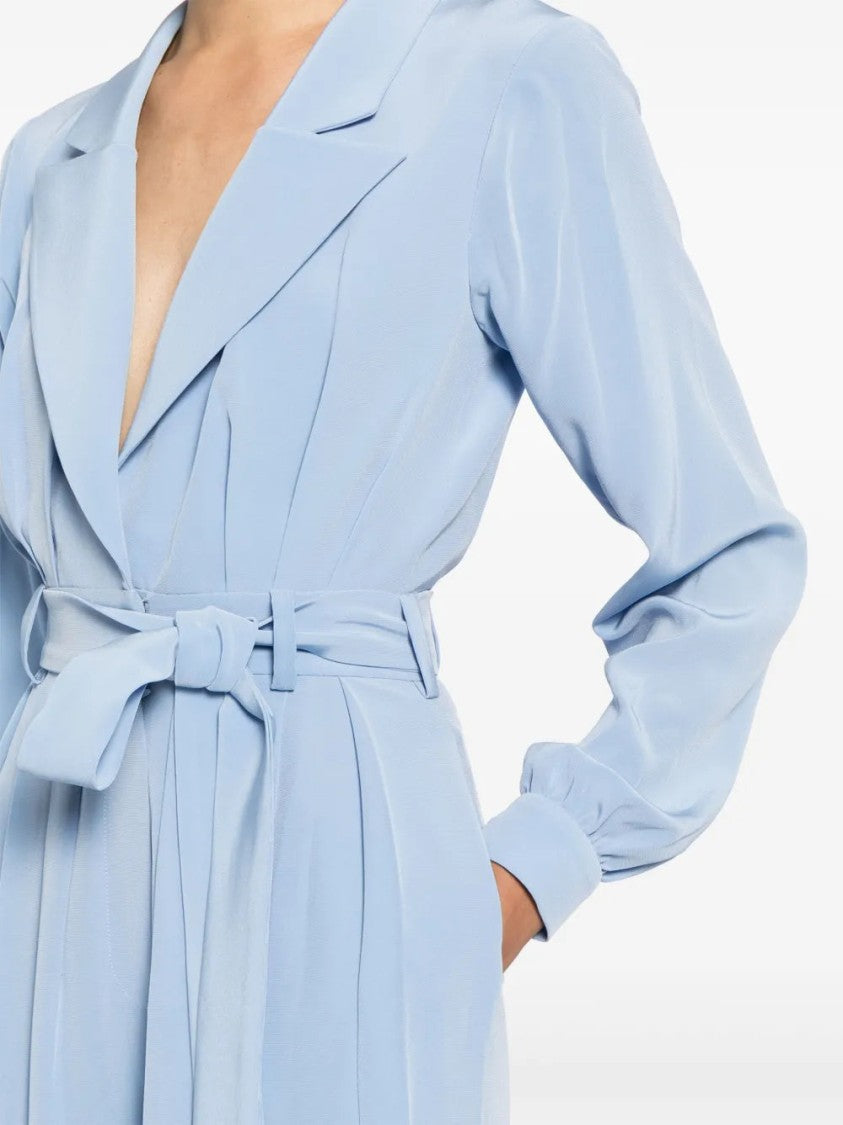 Saiid Kobeisy Crepe-Texture Belted Jumpsuit