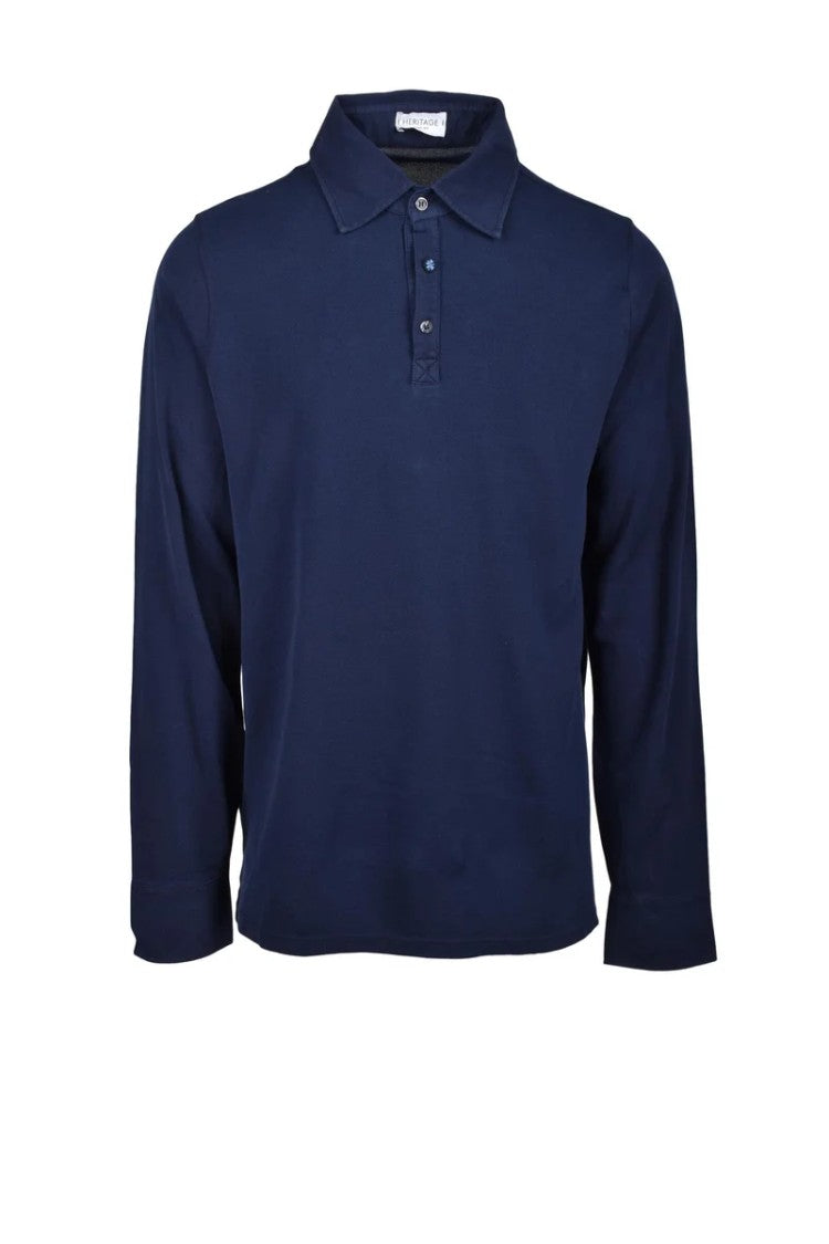 Heritage Blue Classic Cotton Polo Shirt