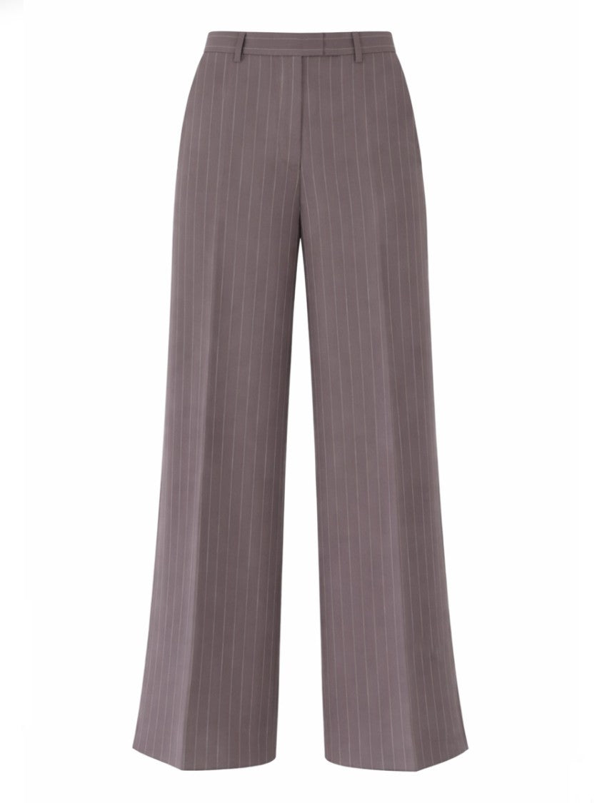 Dries Van Noten Straight Leg Pinstripes Wool Pants