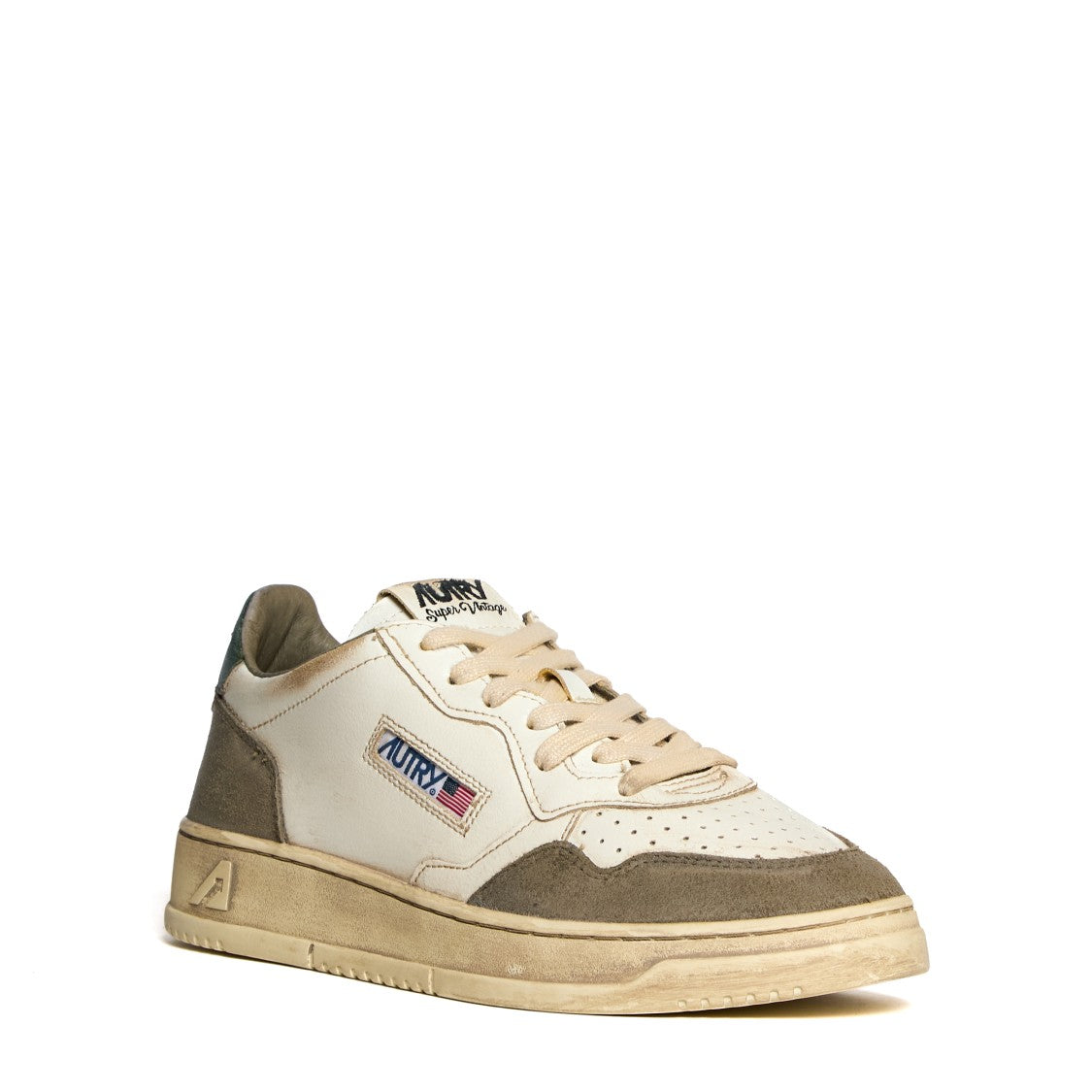 Autry Vintage-Inspired Low-Top Sneakers In Leather And Suede