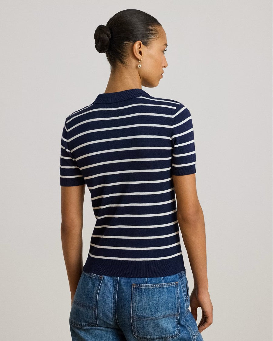 Lauren Ralph Lauren Classic Polo-Style Short Sleeve Pullover In Navy