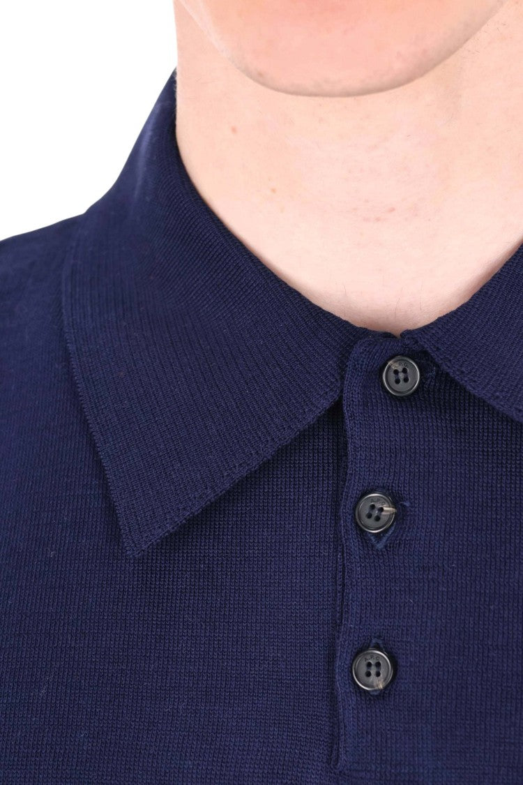 A.P.C. Blue Colin Pocket Cotton Polo Shirt