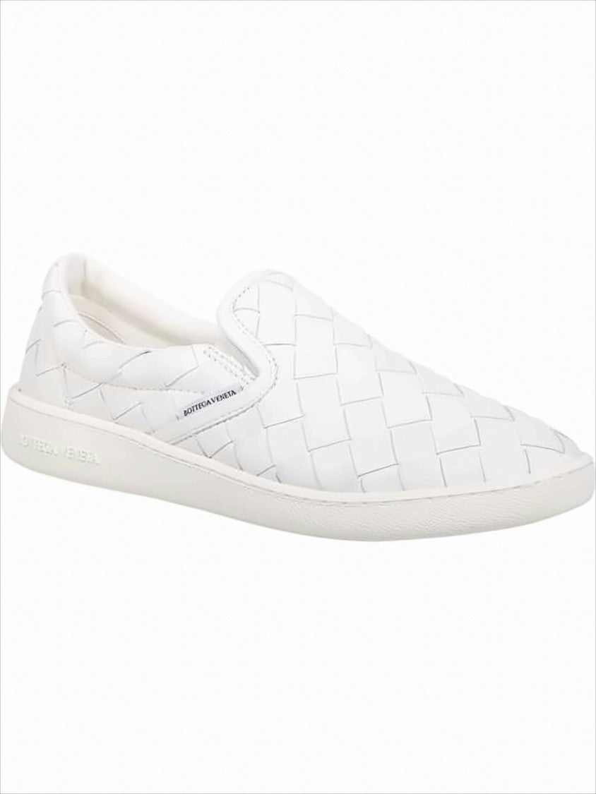 Bottega Veneta Woven Leather Slip-On Sneakers