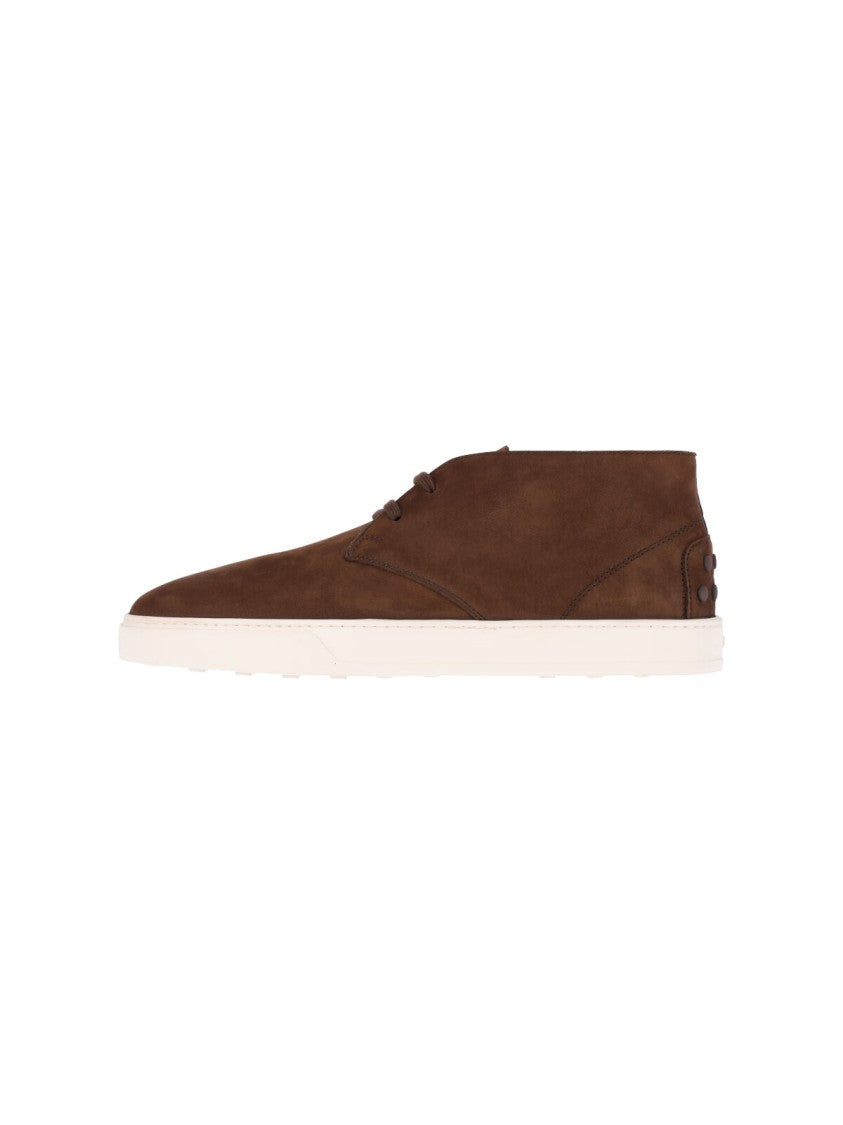 Tod's Brown Suede Low-Top Sneakers