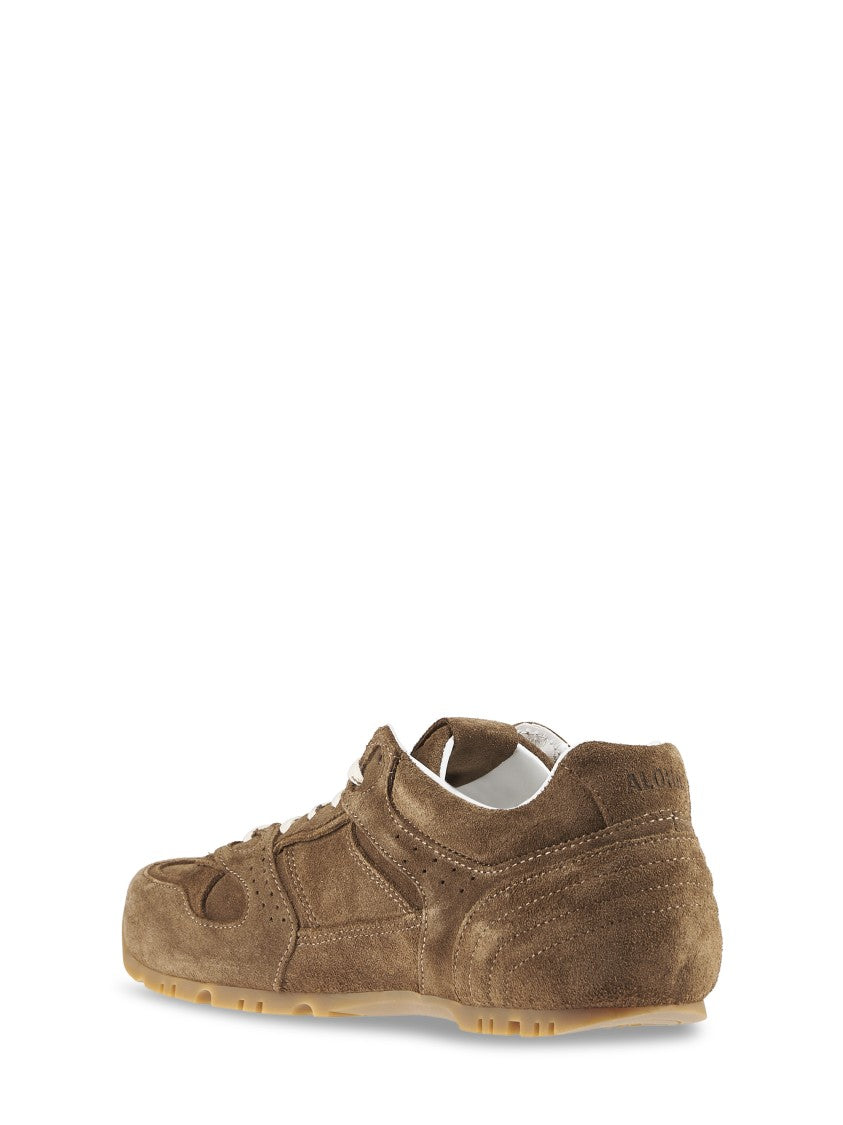 Alohas Suede Leather Sneakers With Classic Lace-Up Design