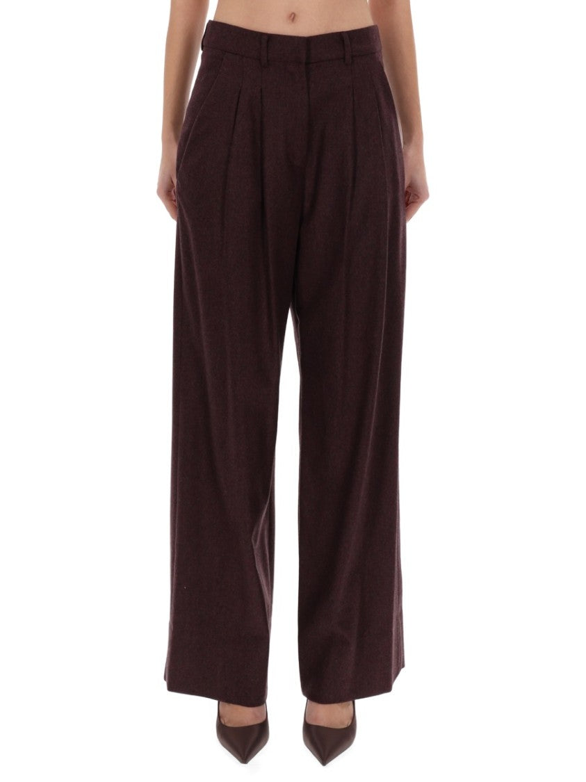 Pt Torino Wide-Leg Frankie Virgin Wool-Blend Formal Pants