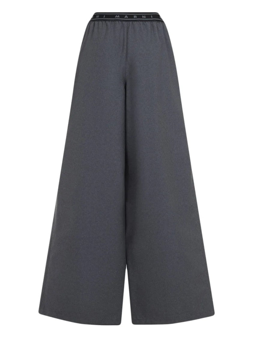 Marni Logo-Band Wool Trousers