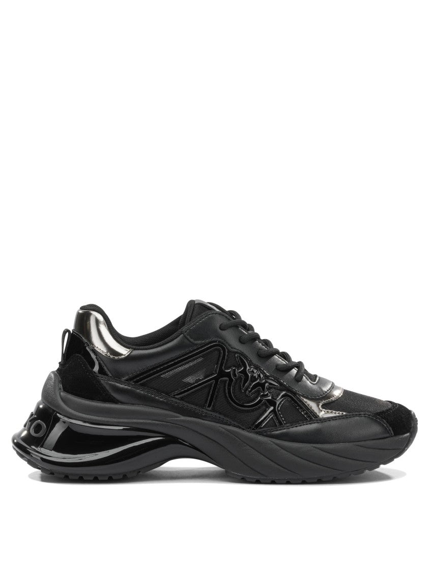 Pinko Modern Black Sneakers With Chunky Sole