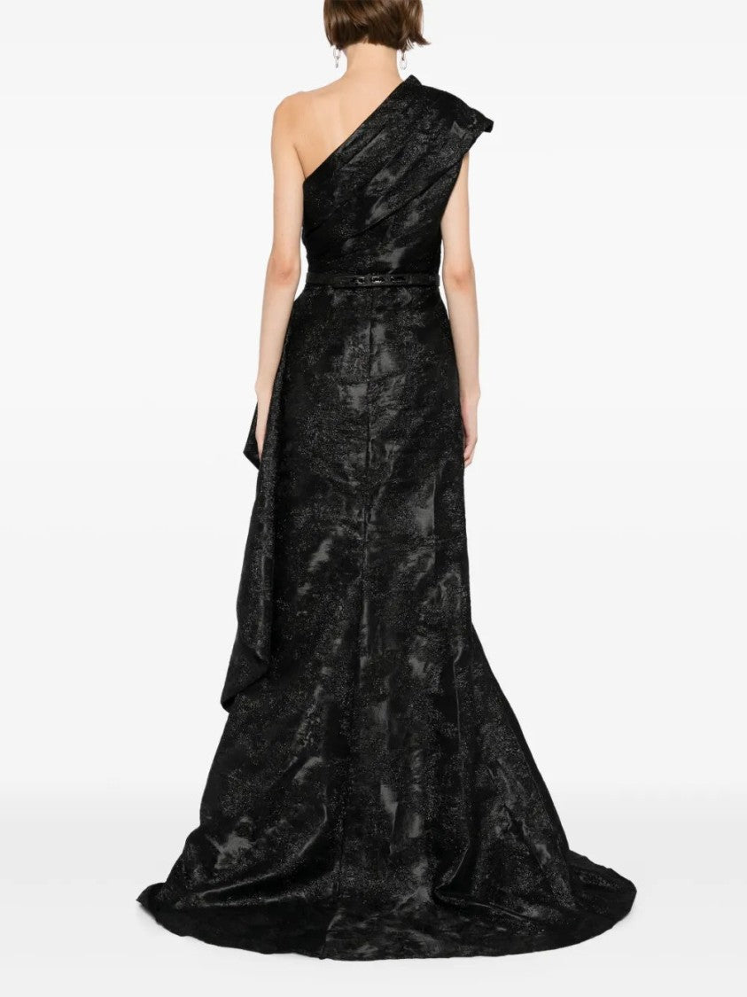 Saiid Kobeisy One -Shoulder Brocade Dress