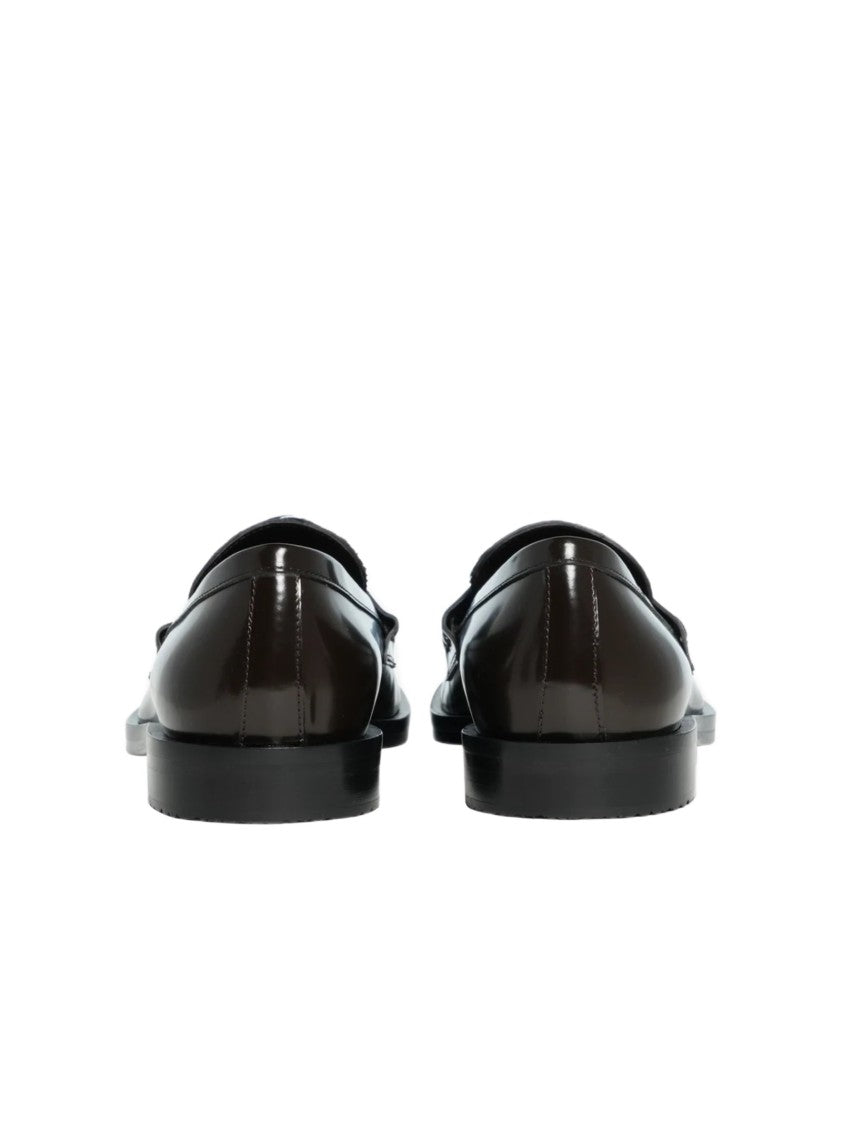 Roberto Festa Brown Leather Loafers With Pony Hair Panel