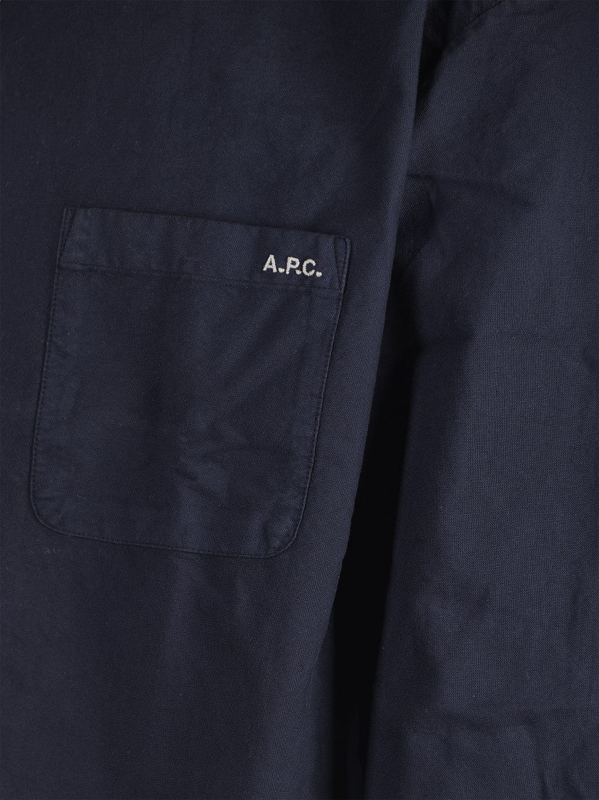 A.P.C. Classic Button-Down Shirt With Logo Detail