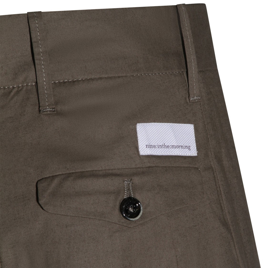 Nine In The Morning High Waist Straight-Leg Trousers With Pleated Waistband
