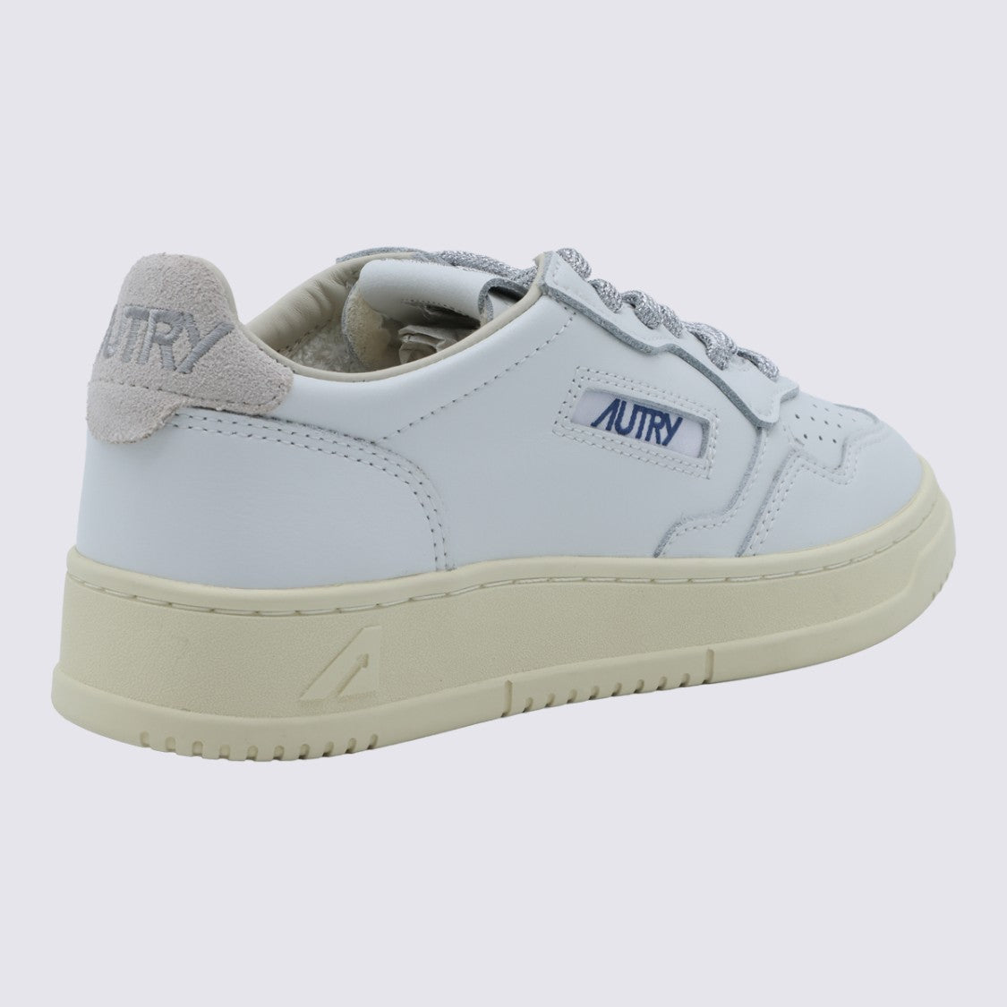 Autry Minimalist White Leather Sneakers With Perforated Detailing