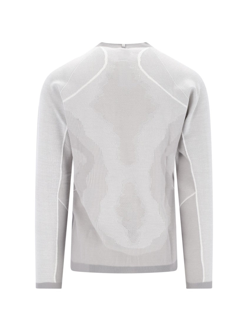 Oakley Grey Latitude Veil Wool-Blend Crewneck Technical Sweater
