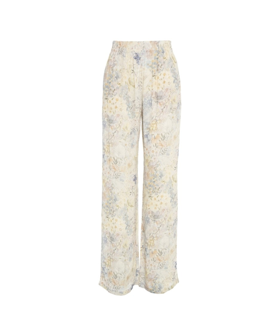 Golden Goose Wide-Legged Pants With Floral Print