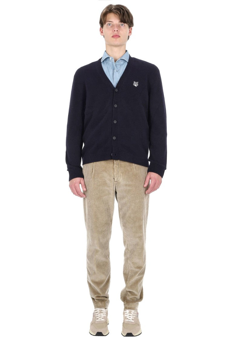 Maison Kitsuné Fox Comfort Fit Wool Cardigan