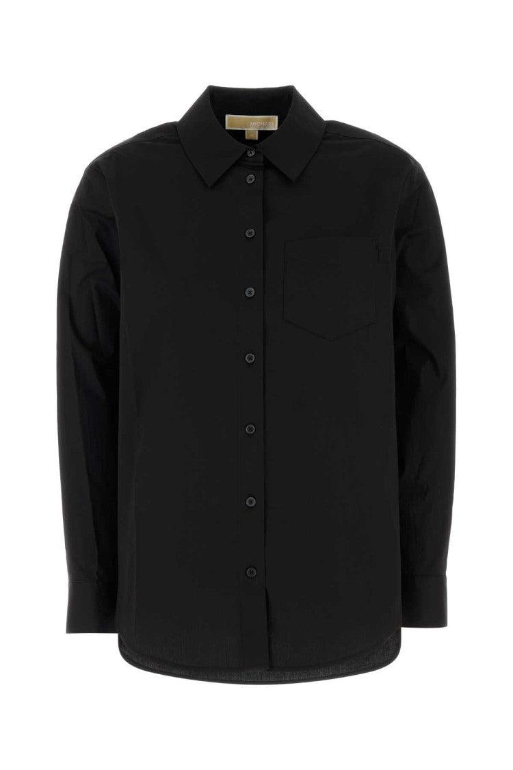 Michael Michael Kors Black Stretch Poplin Shirt