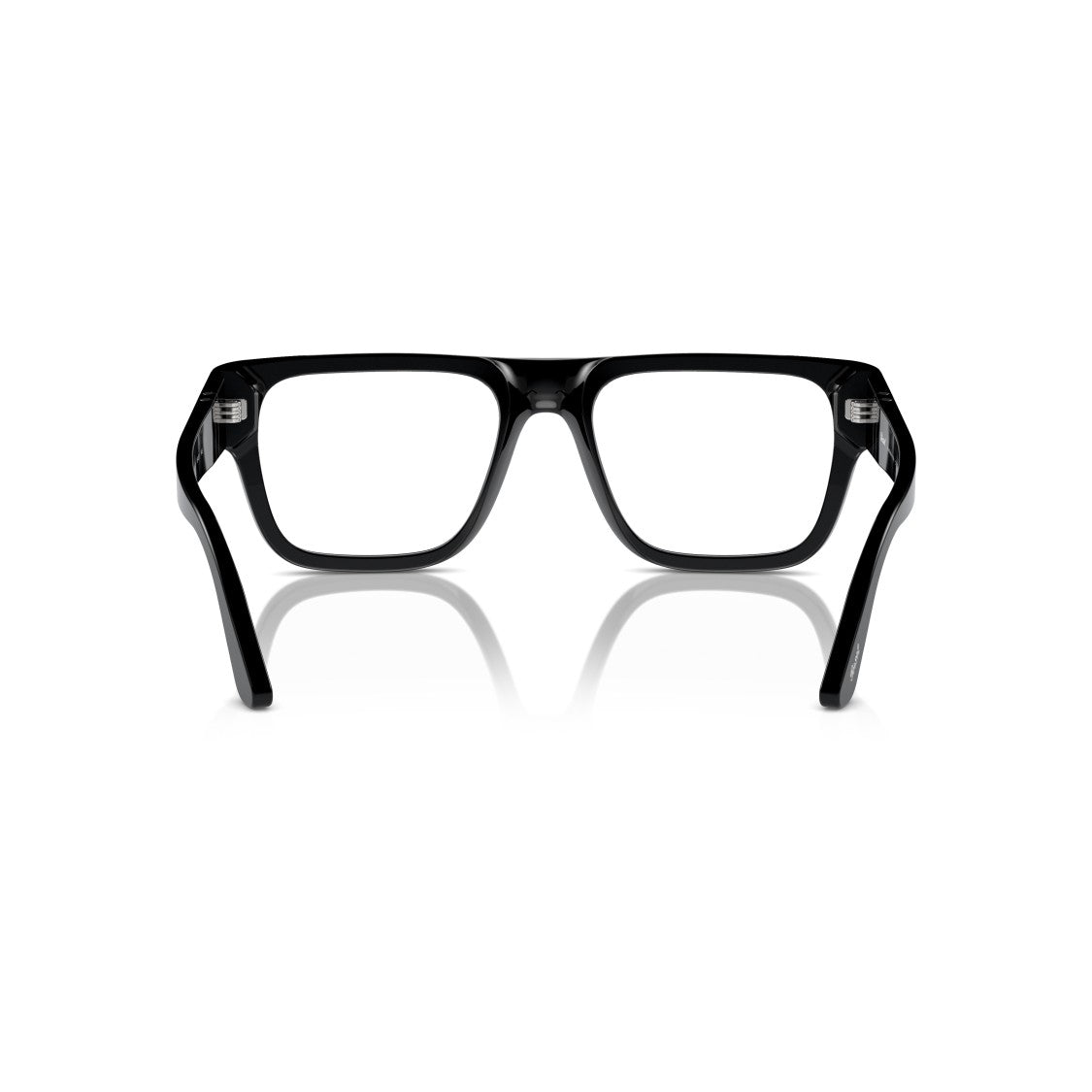 Persol 0Po3348v Rectangular Acetate Eyeglasses With Silver Detail