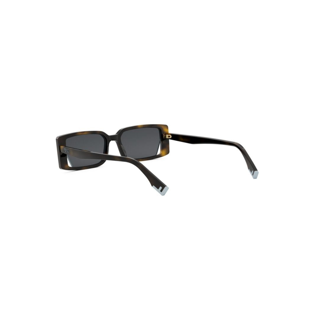 Fendi Fe40164i Rectangular Tortoiseshell Sunglasses