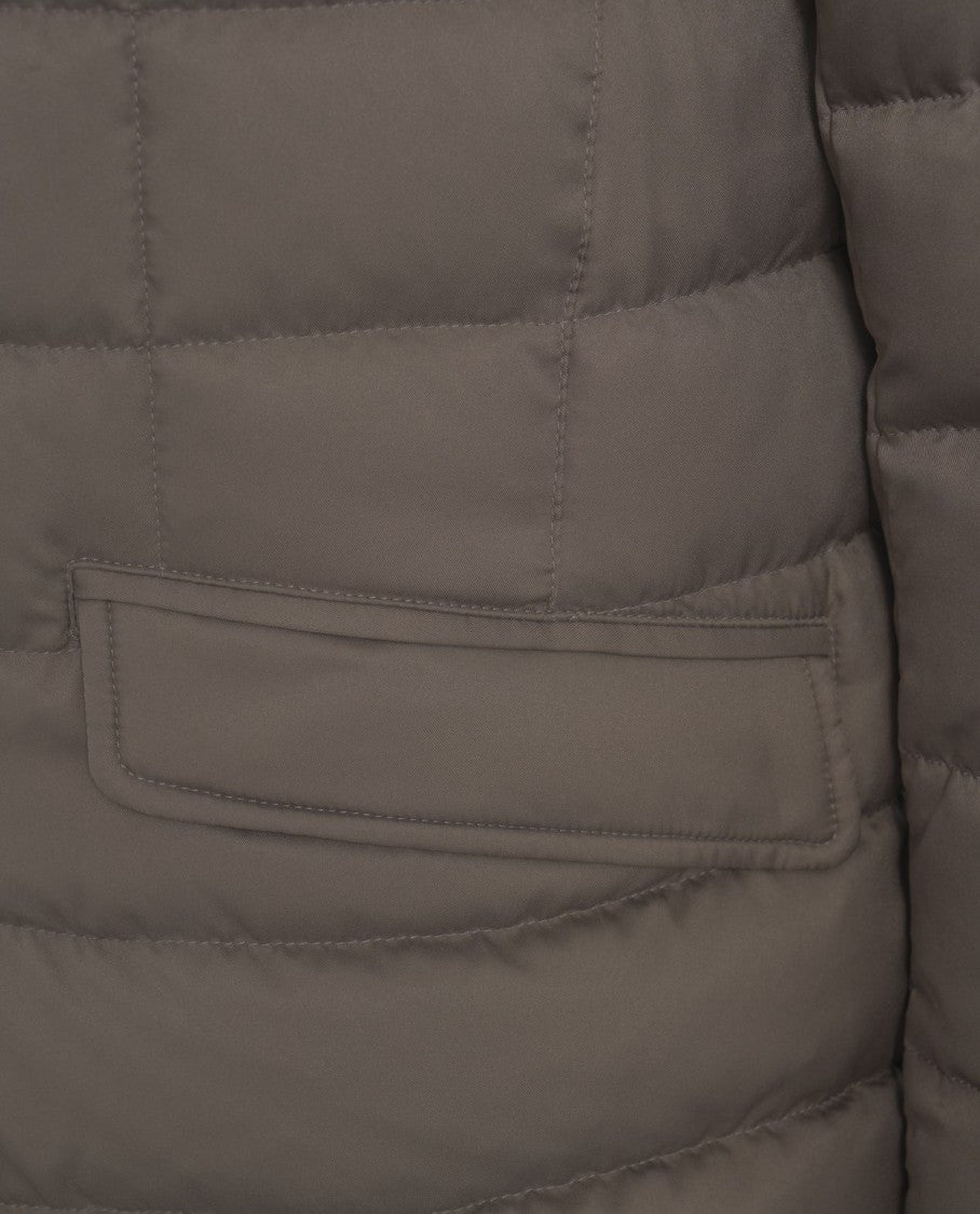Herno Sophisticated Gray Quilted Down Jacket