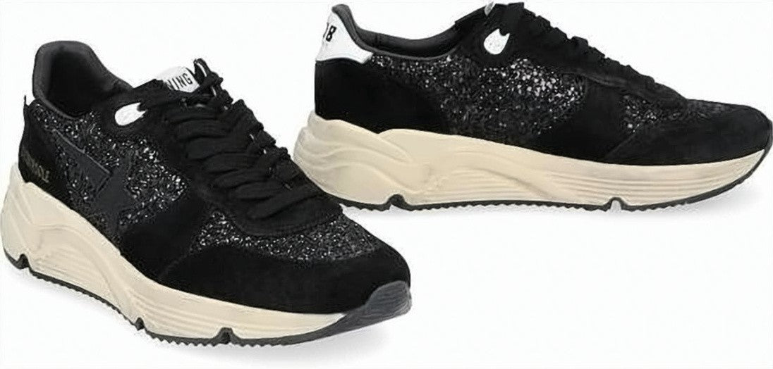 Golden Goose Chunky Glitter Sneakers With Star Emblem And Rubber Sole